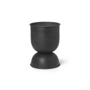 ferm LIVING Timeglasblomsterkrukke, sort, Ø 21 cm, vendbar