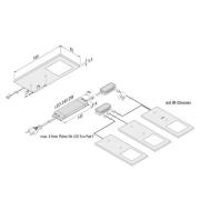 Eco-Pad F LED-underskabsbelysning, 3, 3.000 K sort