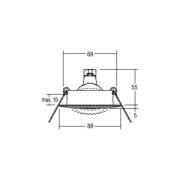 BRUMBERG LED indbygningsspot Seven-R, 3.000 K, mat hvid, aluminium