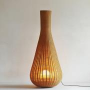 Lucande gulvlampe Ratta, rattan, natur, højde 165 cm