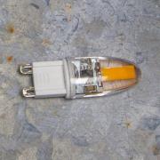 LED-stiftsokkelpære, G9, 1,8 W, klar, 2.800 K, dæmpbar, 200 lm