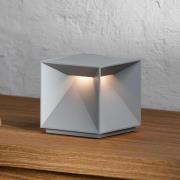 LED-bordlampe med batteri Nutalis, tågegrå, IP54, dæmpbar