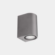 LEDS-C4 Udendørs LED-væglampe Eko Single, grå, bredde 7 cm, aluminium