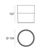 Crumb LED-loftlampe, sort, Ø 10,4 cm, jern, glas