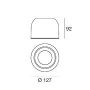 Outlook S LED-downlight, hvid, aluminium, glas, dæmpbar