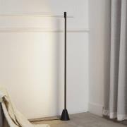 Lucande LED-gulvlampe Linija, sort, højde 110 cm, sensor