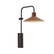 Bover LED-væglampe Platet A/02, sort/terracotta