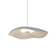 Bover LED-hængelampe Valentina S24, grå/hvid, Ø 24 cm