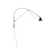 midgard LED-væglampe AYNO L, sort/orange, 3.000 K 130 cm