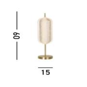 Capsule LED-bordlampe, messingfarvet, jern, akryl