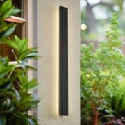 Lucande udendørs LED-væglampe Melira, højde 100 cm, antracit
