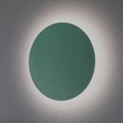 LED-væglampe Orios Plus, grøn, Ø 30 cm, stål