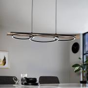 Boyal LED-pendellampe, brun, længde 101 cm, træ, 3 lyskilder.