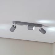 Loftspot Livia, grå, 52 cm, 3 lyskilder, metal, GU10