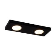 Hero loftlampe, 2 lyskilder, sort, 12 x 35 cm, GX53