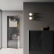 Fabbian Comet væglampe, antracit, metal, glas, G9