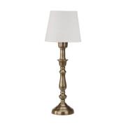 PR Home bordlampe Therese Mia, 51 cm, hvid/messing, hør