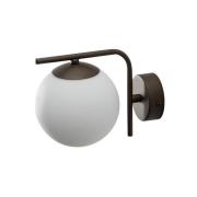 Aurora væglampe, brun, glas, 17 cm høj, kugle, E14