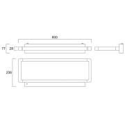 Sylvania LED-væglampe Areum, 60 x 24 cm, hvid, 840
