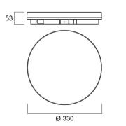 Sylvania Start Surface Slim loftlampe, Ø 33 cm, IP54, dæmpbar.
