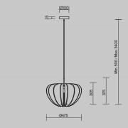 Maytoni hængelampe Cambio, hvid, Ø 47,5 cm, filt, E27