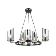 Lysekrone Padrela, Ø 68 cm, sort-krom 6 lyskilder