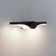 Paulmann udendørs LED-væglampe Pekana, antracit 30 cm aluminium IP44