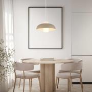 Lowe pendellampe, sandfarvet mat, Ø 38 cm, metal