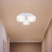 Belinda LED-loftlampe, Ø 38 cm, hvid, 3 lyskilder, glas