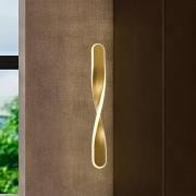 LED-hængelampe Twist, 1 lyskilde, guldfarvet, metal