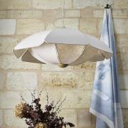 MARKET SET hængelampe Coquillage, 110 cm cremefarvet, hør