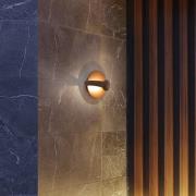 Udendørs LED-væglampe Mayorka, rustbrun, bredde 22 cm, IP65