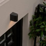 Udendørs væglampe Dion Single, sort, GU10, aluminium, IP44