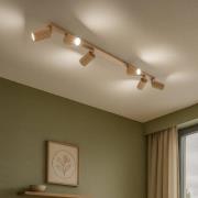 Loftspot carbon, guldfarvet, længde 117 cm, aluminium, 6 lyskilder.