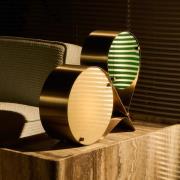 Gubi bordlampe Coppia, elfenben/grøn, stål, højde 42 cm