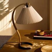 Gubi bordlampe Timberline, træ/hvid, linned, H 50 cm