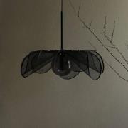 Hængelampe Styrka, Ø 63 cm, sort/røggrå, bananfiber
