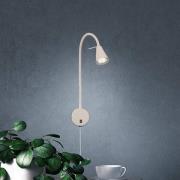 LED-væglampe Tusa, beige, metal, 45 cm, fleksibel arm, GU10