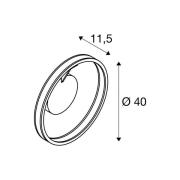 SLV LED-loftlampe One, Ø 40 cm, sort, metal, CCT