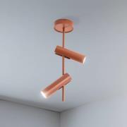 Loftspot Leda 2, teglrød, 2 lyskilder, højde 55 cm