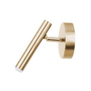 Væglampe Sopel, guld, 1 lyskilde, stål, G9, højde 15 cm