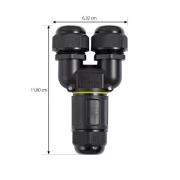 Kabelforbinder Y, vandtæt, IP68, længde 118 cm, sort