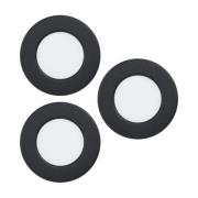 EGLO connect LED-indbygningslampe Fueva 6-Z, sort, 3-pak