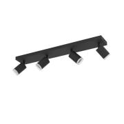 EGLO connect Smart LED-spot Melitello-Z, 4 lyskilder, sort