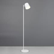 LED-gulvlampe Blake, hvid mat, metal, dæmpbar
