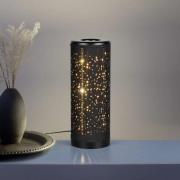 LED-bordlampe Taco, sort, plast, højde 34,5 cm