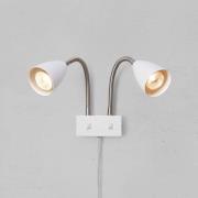 Markslöjd væglampe Ciro, hvid, metal, stik, GU10