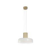 LED-pendellampe Lunar, hvid/guld, glas, CCT, dæmpbar