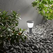 Sokkellampe Thiago, 30 cm, mørkegrå, metal, E27, IP65