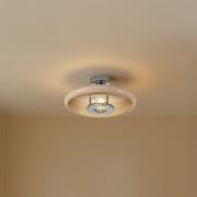 Lindby loftlampe Branford, retro, Ø 35 cm, beige, metal